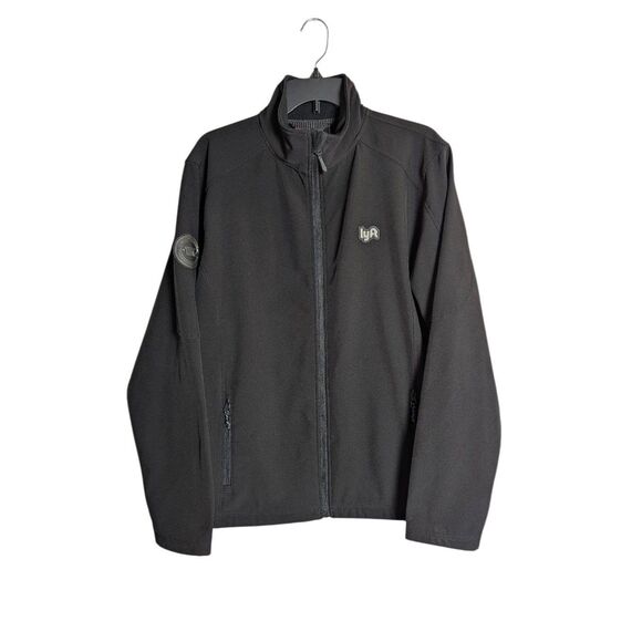 Lyft 1K Rides Softshell Jacket Men's L  Fleece Lined Black - Picture 1 of 4